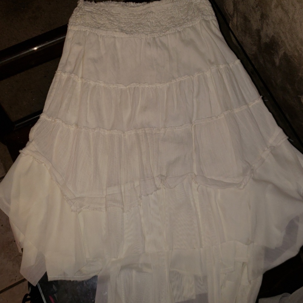 Free People Incredible Cream Lined Skirt